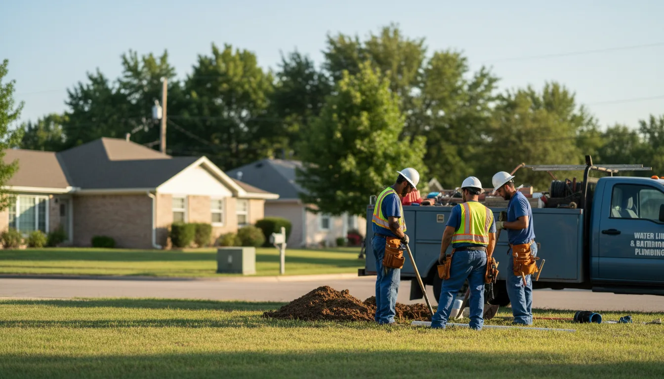 Residential water line and bathroom plumbing service in Mesquite, NM